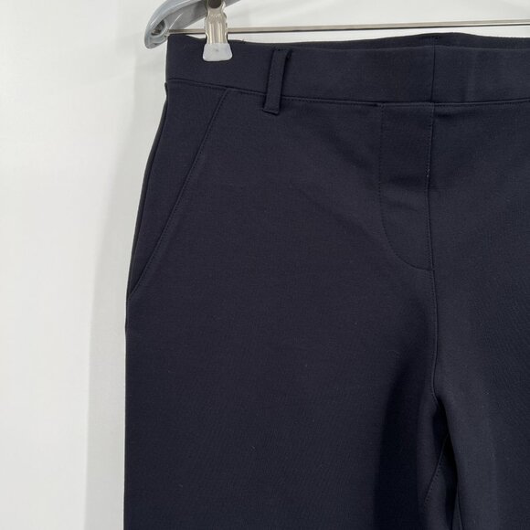 Quince Black Ponte Pants - Straight Leg - Faux Pockets - M Petite - 28" - NWOT - Picture 3 of 5